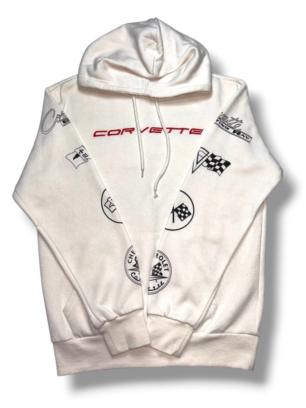 Corvette Logo Hoodie in Off-White